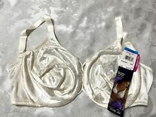 1223 VANITY FAIR White 38B Satin & Lace Molded Cup Underwire Bra #75165  VINTAGE