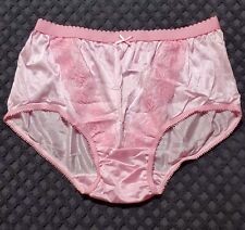 PINK Nylon Tricot Brief Panties With Large Mushroom Double Gusset