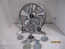 2 Bar Smooth Gold Knock-offs Spinners for Lowrider Wire Wheels